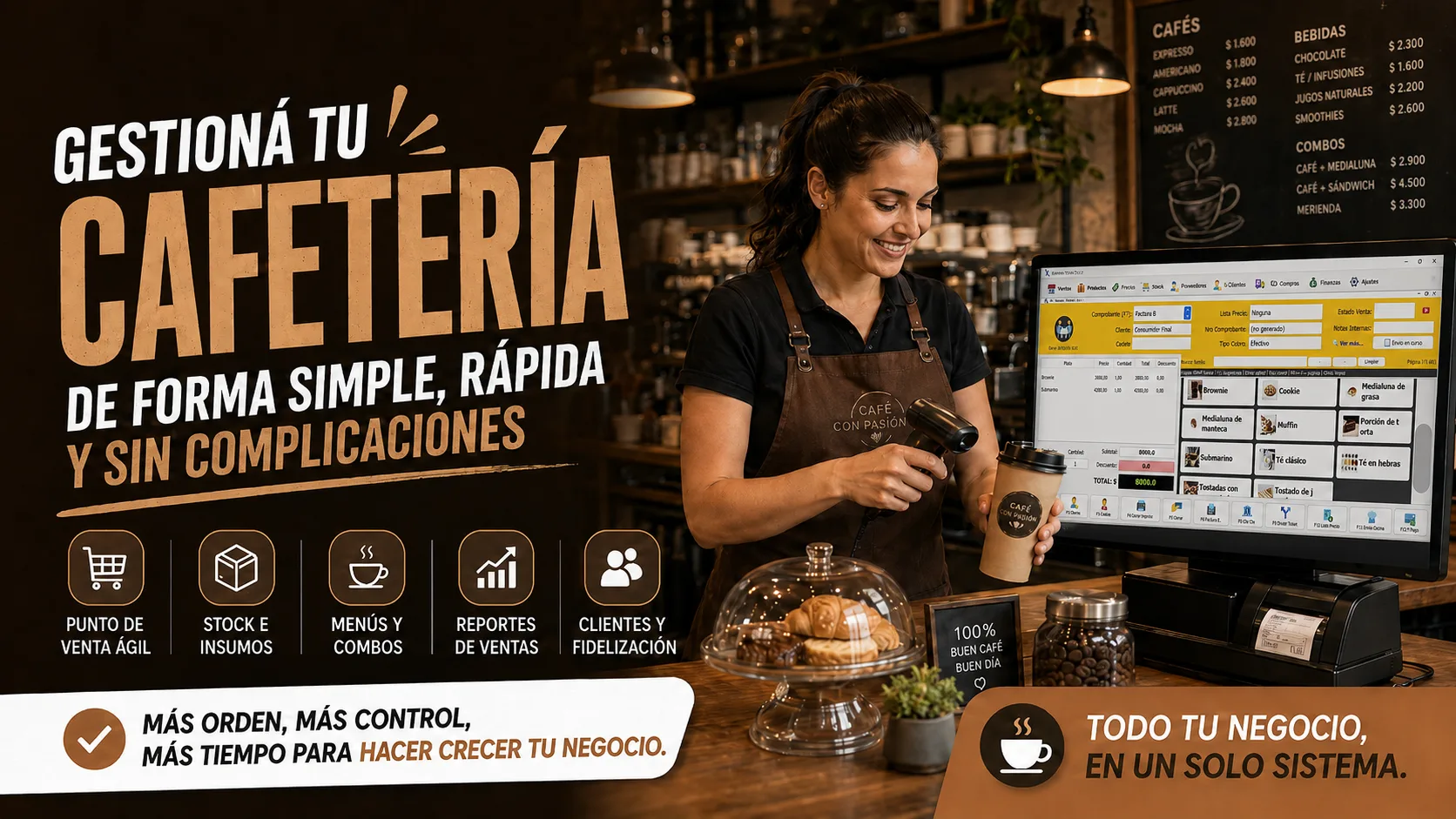 Gestioná tu cafetería de forma simple, rápida y sin complicaciones con XGastronomía